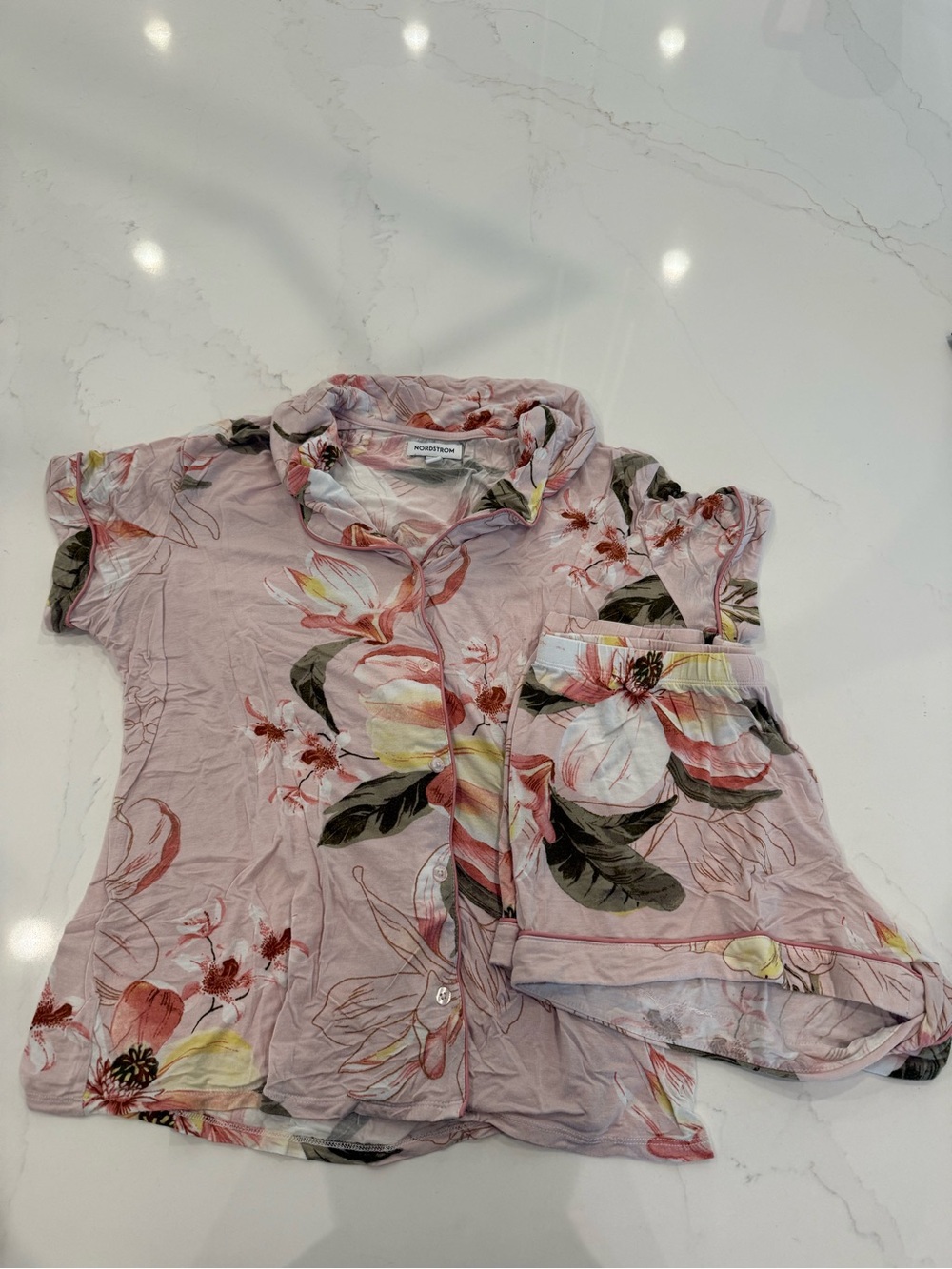 Nordstrom Pink Floral Short Pajama Set